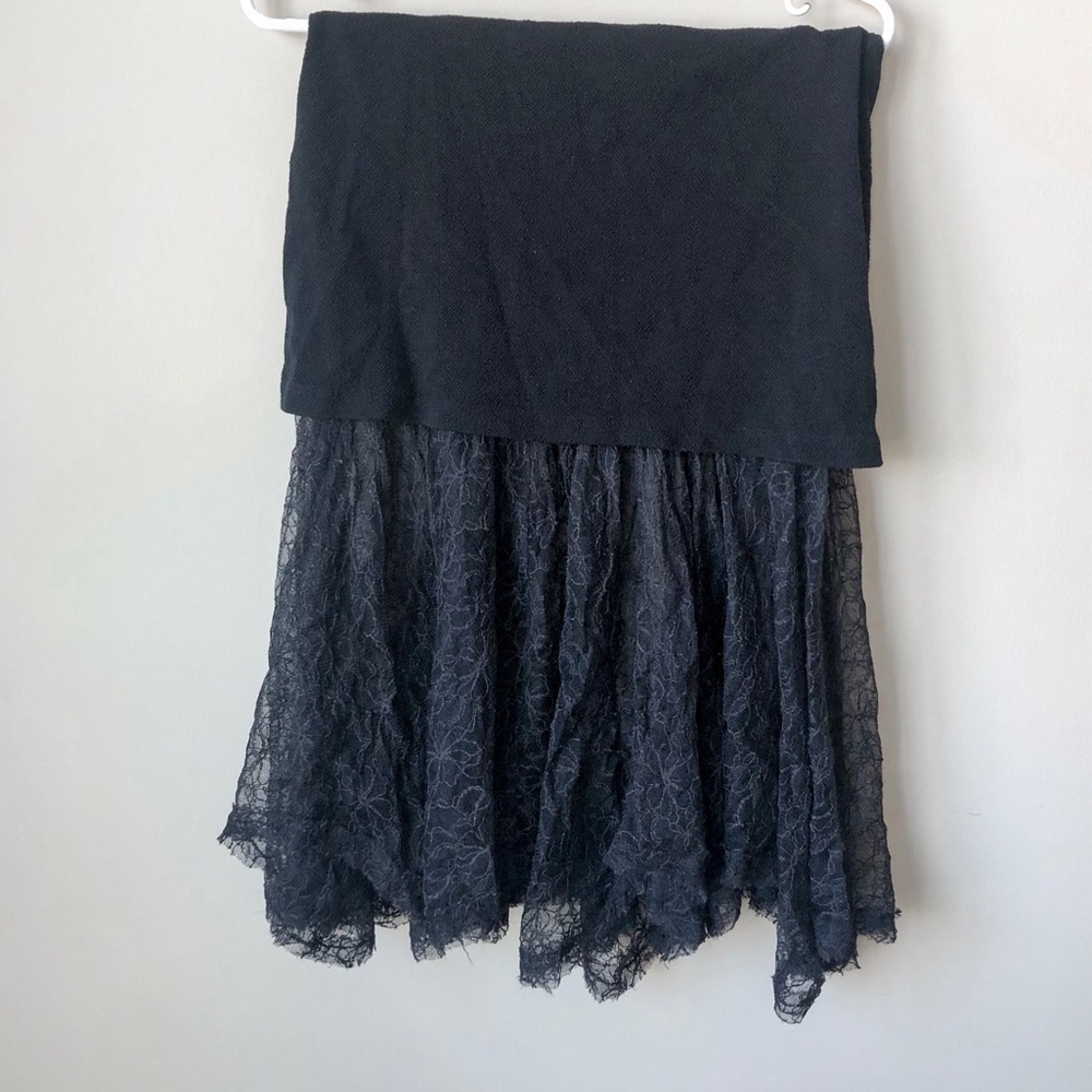 Free People Two for One Black Lace Skirt - Picture 6 of 7